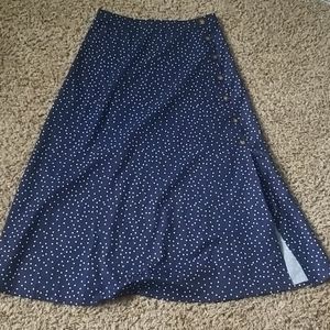 Navy Polkadot Skirt